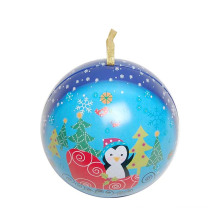 Christmas Decoration metal ball Christmas ball shape tin can Christmas gift tin ball for candy
